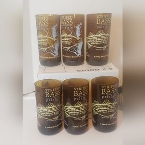 Lot of 6 Devils Backbone Brewing Co Striped Bass Pale Ale Glass Tumblers